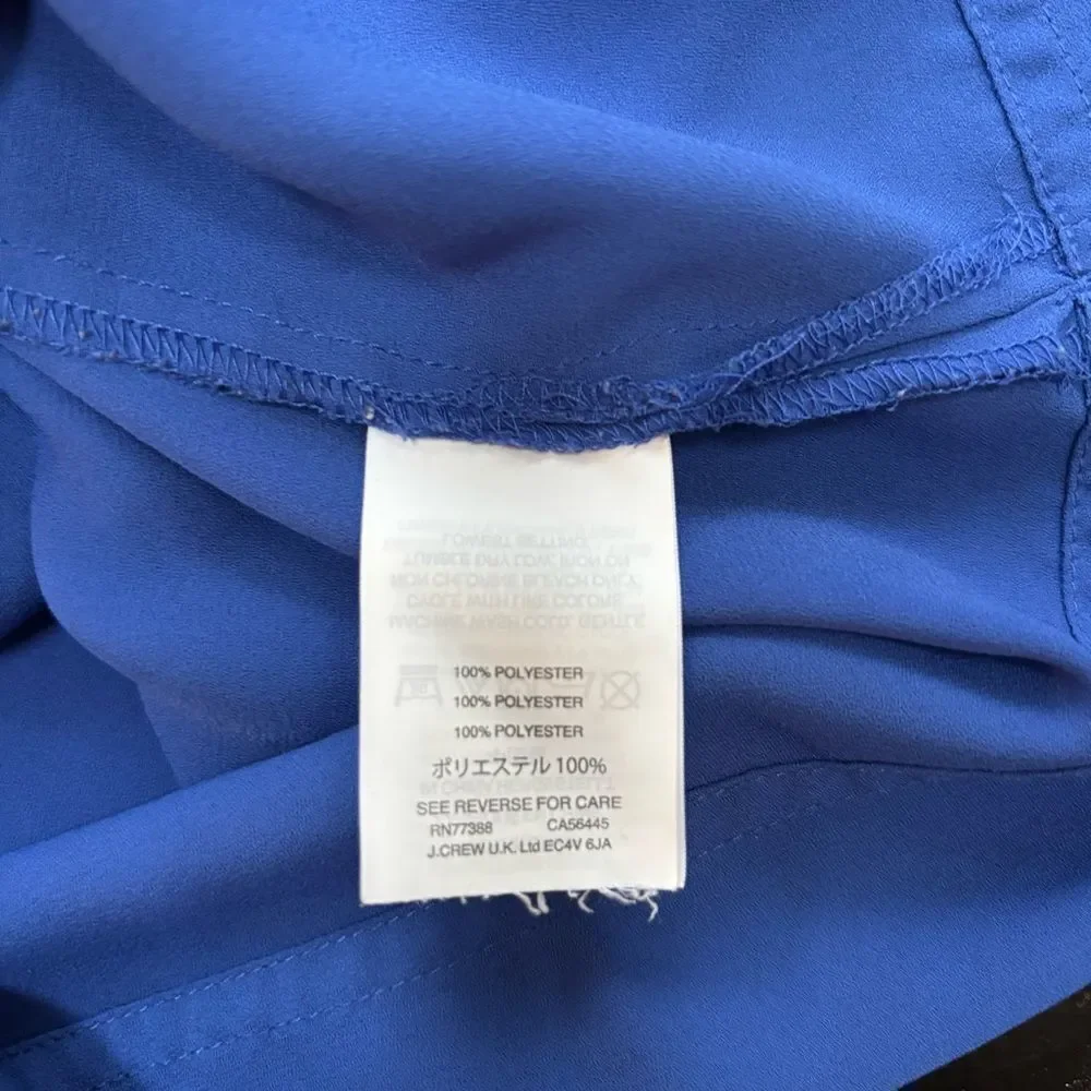 J.Crew Blue Sleeveless blouse woman’s size 8